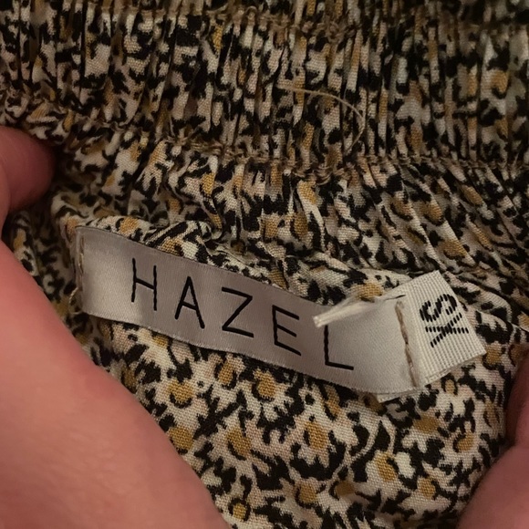 Princess Polly Hazel brand Tiered Flowy mini skirt with sunflower design in tan - Picture 3 of 4